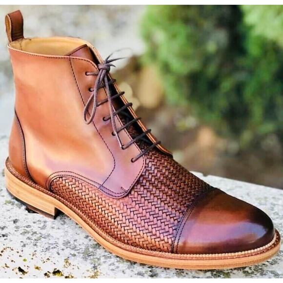 GINANNI Mens 12 Mount Solaro Italian Calf Leather Chukka Boot NWB 40% OFF $365 - Picture 6 of 11